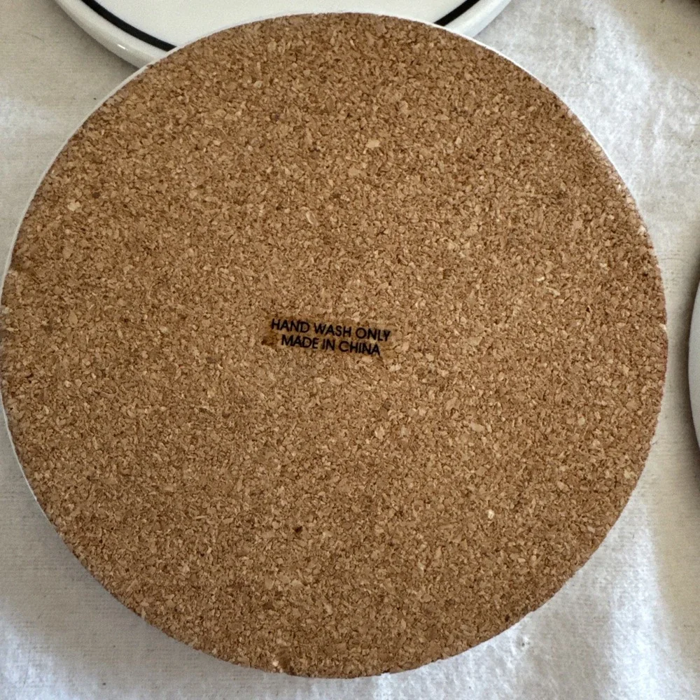 Restoration Hardware Ace Coasters Set of 4 Playing Card Suits 2 Plates Ceramic